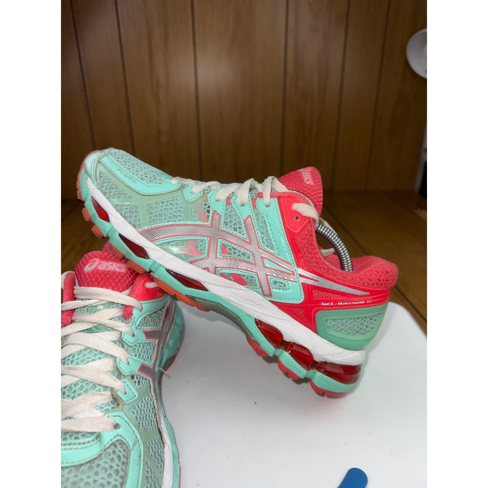 Asics‎ Gel-Kayano 21 Womens Running Shoes Mint Pink T4H7N Size 8.5